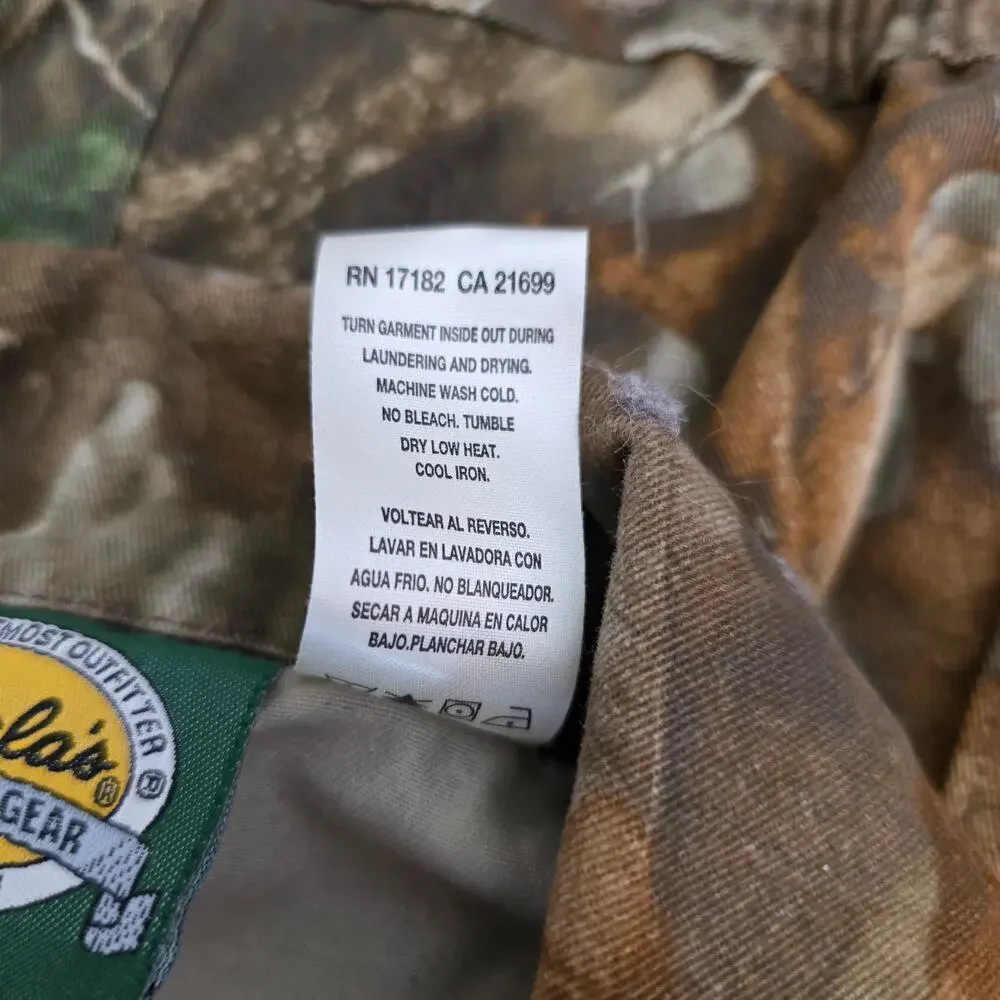 Cabelas Advantage Timber Camo Hunting Coveralls Jumpsuit Size L